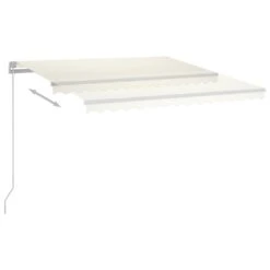 VIDAXL Auvent Automatique Avec Capteur De Vent Et Led 4x3,5 M Crème -VIDAXL || SuperFish || Konstsmide Soldes Boutique 6426ddd260d0b9.80140625