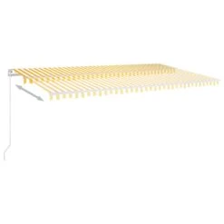 VIDAXL Auvent Automatique Capteur De Vent Et Led 6x3,5m Jaune Et Blanc -VIDAXL || SuperFish || Konstsmide Soldes Boutique 6426ddd544cf87.17727675
