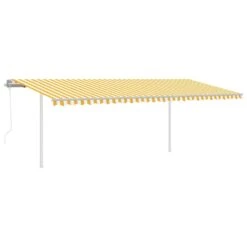 VIDAXL Auvent Automatique Capteur De Vent Et Led 6x3,5m Jaune Et Blanc -VIDAXL || SuperFish || Konstsmide Soldes Boutique 6426ddd54c4462.02835787
