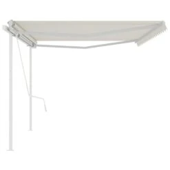 VIDAXL Auvent Automatique Rétractable Poteaux 5x3,5 M Crème -VIDAXL || SuperFish || Konstsmide Soldes Boutique 6426dde4cf26f5.73375194