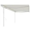 VIDAXL Auvent Automatique Rétractable Poteaux 5x3,5 M Crème