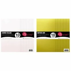 Packs Scrapbooking Papier Or Et Calque à Embosser