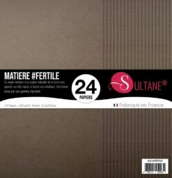24 Papiers Scrapbooking Marron - 300g/m2 - H : 30,5 Cm