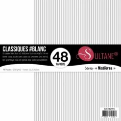 48 Papiers Scrapbooking Blanc - 300g/m2 - H : 30,5 Cm