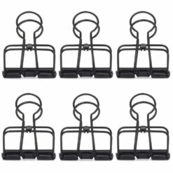 KIKKERLAND 36 Pinces Double-clip Noires 4 Cm