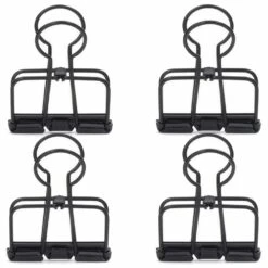 KIKKERLAND 24 Pinces Double-clip Noires 4 Cm