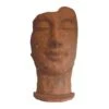 Statue Visage Métal Mosaïque 108 Cm - Brun