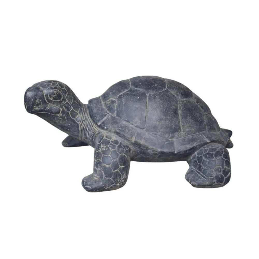 Statue Jardin Tortue L. 62 Cm - Gris Anthracite 25 Cm 3 Statue Jardin Tortue L. 62 Cm - Gris Anthracite 25 Cm