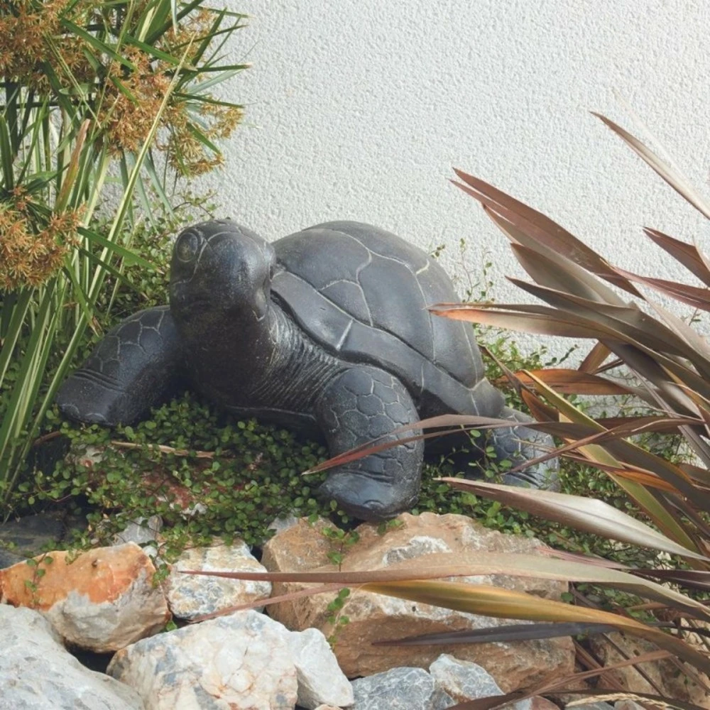 Statue Jardin Tortue L. 62 Cm - Gris Anthracite 25 Cm 4 Statue Jardin Tortue L. 62 Cm - Gris Anthracite 25 Cm – Image 2