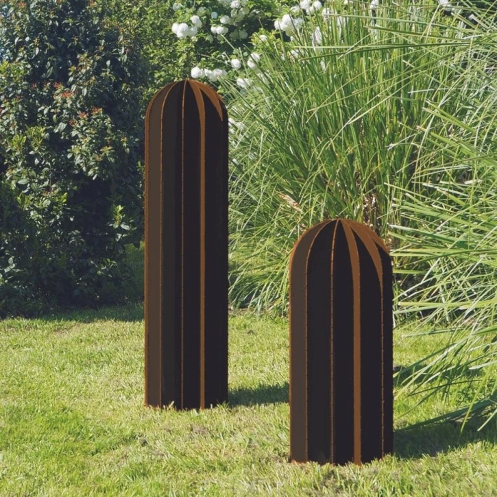 Cactus Métal Droit - Rouille 100 Cm 4 Cactus Métal Droit - Rouille 100 Cm – Image 2
