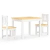 VIDAXL Ensemble De Table Et Chaises Pour Enfants 3 Pcs Blanc Et Beige -VIDAXL || SuperFish || Konstsmide Soldes Boutique 64387d74e1cec8.56399221