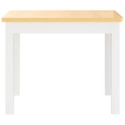 VIDAXL Ensemble De Table Et Chaises Pour Enfants 3 Pcs Blanc Et Beige -VIDAXL || SuperFish || Konstsmide Soldes Boutique 64387d74ead443.83419364