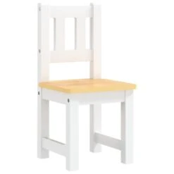 VIDAXL Ensemble De Table Et Chaises Pour Enfants 3 Pcs Blanc Et Beige -VIDAXL || SuperFish || Konstsmide Soldes Boutique 64387d74ee09e6.90251389