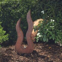 Déco Jardin Flamme Métal Rouillé - Rouille 82 Cm -VIDAXL || SuperFish || Konstsmide Soldes Boutique 64399915dd29d8.02415447