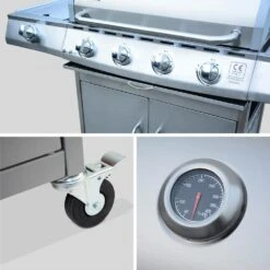 Barbecue Gaz Inox 17kw - Richelieu Inox - Barbecue 5 Brûleurs Dont 1 Feu Latéral. Côté Grill Et Côté Plancha -VIDAXL || SuperFish || Konstsmide Soldes Boutique 64467a351172a4.51400668