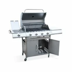Barbecue Gaz Inox 17kw - Richelieu Inox - Barbecue 5 Brûleurs Dont 1 Feu Latéral. Côté Grill Et Côté Plancha -VIDAXL || SuperFish || Konstsmide Soldes Boutique 64467a351a84d4.76187547
