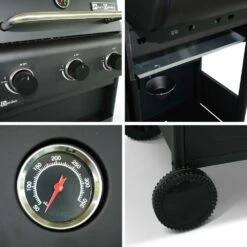 Barbecue Gaz 3 Brûleurs. Tablettes Rabattables - Bonacieux - Noir. Avec Rangement -VIDAXL || SuperFish || Konstsmide Soldes Boutique 64467a3cdfeba6.00356296