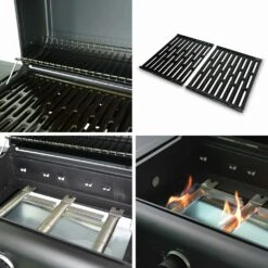 Barbecue Gaz 3 Brûleurs. Tablettes Rabattables - Bonacieux - Noir. Avec Rangement -VIDAXL || SuperFish || Konstsmide Soldes Boutique 64467a3ce46596.93469096