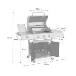 Barbecue Gaz Inox 14kw - Richelieu Rouge - Barbecue 4 Brûleurs Dont 1 Feu Latéral. Côté Grill Et Côté Plancha 15 Barbecue Gaz Inox 14kw - Richelieu Rouge - Barbecue 4 Brûleurs Dont 1 Feu Latéral. Côté Grill Et Côté Plancha -VIDAXL || SuperFish || Konstsmide Soldes Boutique 64467a43575096.68397974