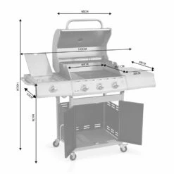Barbecue Gaz Inox 14kw - Richelieu Noir - Barbecue 4 Brûleurs Dont 1 Feu Latéral. Côté Grill Et Côté Plancha -VIDAXL || SuperFish || Konstsmide Soldes Boutique 64467a4abec9e2.70929937