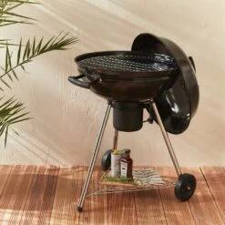 Barbecue Charbon De Bois ø57cm - Georges - Noir émaillé. Barbecue Avec Aérateurs. Émaillé. Fumoir. Récupérateur De Cendres -VIDAXL || SuperFish || Konstsmide Soldes Boutique 64467a6ccedb33.39495876