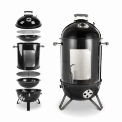 Barbecue Fumoir Au Charbon De Bois ø44cm – Jacques – Smoker Premium Avec Aérateurs. Fumoir. Gril. Boite De Fumage. Noir -VIDAXL || SuperFish || Konstsmide Soldes Boutique 64467a773d2d55.81020502