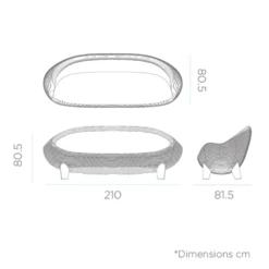 Canapé De Jardin Jamaica 3 Places 210x81,5x80,5cm - Blanc -VIDAXL || SuperFish || Konstsmide Soldes Boutique 644ace58d7c893.77042790