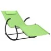 VIDAXL Chaise Longue à Bascule Vert Acier Et Textilène -VIDAXL || SuperFish || Konstsmide Soldes Boutique 644be8b2a9f067.24777620