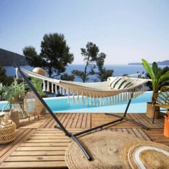 Hamac Beige à Franges Terre Inconnue 285 X 90 Cm -VIDAXL || SuperFish || Konstsmide Soldes Boutique 644be8b92e27f8.72658908