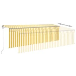 VIDAXL Auvent Rétractable Automatique Avec Store 5x3 M Jaune Et Blanc -VIDAXL || SuperFish || Konstsmide Soldes Boutique 64515c6c4c3c34.62044891