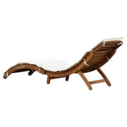 VIDAXL Chaise Longue Bois En Acacia Avec Coussin -VIDAXL || SuperFish || Konstsmide Soldes Boutique 64534d9201bbe8.20328557