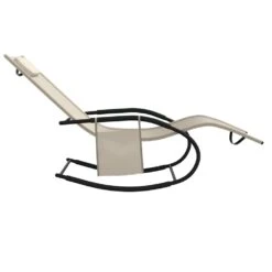 VIDAXL Chaises Longues à Bascule 2 Pcs Crème Acier Et Textilène -VIDAXL || SuperFish || Konstsmide Soldes Boutique 64535012deed02.38365469