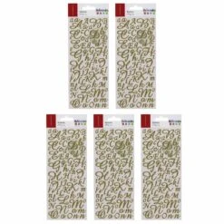 885 Stickers Alphabet & Chiffres Dorés à Paillettes