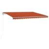 VIDAXL Auvent Automatique Capteur De Vent Led 400x350 Cm Orange Marron -VIDAXL || SuperFish || Konstsmide Soldes Boutique 645657cdd9b6c5.57902308