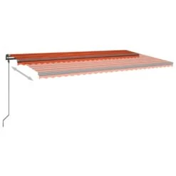 VIDAXL Auvent Manuel Rétractable Avec Led 6x3,5 M Orange Et Marron -VIDAXL || SuperFish || Konstsmide Soldes Boutique 645657da79b8b8.45876883
