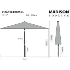 Madison Parasol Denia 200x200 Cm écru -VIDAXL || SuperFish || Konstsmide Soldes Boutique 645801bba26635.31816104