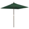 VIDAXL Parasol De Jardin Avec Mât En Bois Vert 198x198x231 Cm -VIDAXL || SuperFish || Konstsmide Soldes Boutique 645801dcc016b3.06191334