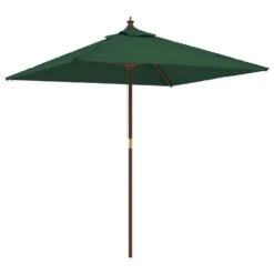 VIDAXL Parasol De Jardin Avec Mât En Bois Vert 198x198x231 Cm -VIDAXL || SuperFish || Konstsmide Soldes Boutique 645801dcc35250.45233663