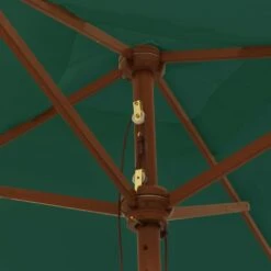 VIDAXL Parasol De Jardin Avec Mât En Bois Vert 198x198x231 Cm -VIDAXL || SuperFish || Konstsmide Soldes Boutique 645801dccee531.66155852