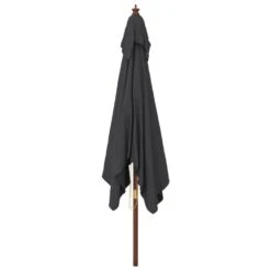 VIDAXL Parasol De Jardin Avec Mât En Bois Noir 300x300x273 Cm -VIDAXL || SuperFish || Konstsmide Soldes Boutique 645801e112e268.45105102