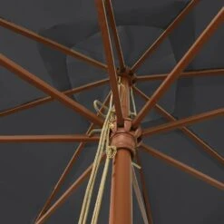 VIDAXL Parasol De Jardin Avec Mât En Bois Noir 300x300x273 Cm -VIDAXL || SuperFish || Konstsmide Soldes Boutique 645801e11ad5e7.83246627