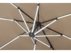 Parasol Jardin Déporté Led Alu "sun 4 Luxe" - Rectangle - 3 X 4 M - Taupe - Dalles à Lester Incluses -VIDAXL || SuperFish || Konstsmide Soldes Boutique 645801e5883b28.71682731