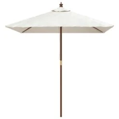 VIDAXL Parasol De Jardin Avec Mât En Bois Sable 198x198x231 Cm -VIDAXL || SuperFish || Konstsmide Soldes Boutique 64580202af8263.89510346