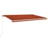VIDAXL Auvent Manuel Rétractable Avec Led 500x300 Cm Orange Et Marron -VIDAXL || SuperFish || Konstsmide Soldes Boutique 645a95982f8cc7.77372307