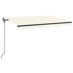 VIDAXL Auvent Rétractable Automatique 450x300 Cm Crème