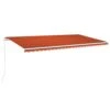 VIDAXL Auvent Manuel Rétractable 600x350 Cm Orange Et Marron -VIDAXL || SuperFish || Konstsmide Soldes Boutique 645a959bb89a02.85985108