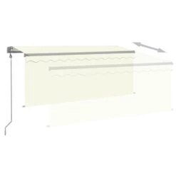 VIDAXL Auvent Automatique Store Capteur De Vent Led 3,5x2,5 M Crème -VIDAXL || SuperFish || Konstsmide Soldes Boutique 645a95a129a584.37024306