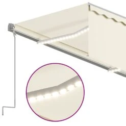 VIDAXL Auvent Automatique Store Capteur De Vent Led 3,5x2,5 M Crème -VIDAXL || SuperFish || Konstsmide Soldes Boutique 645a95a1378ce8.44948100