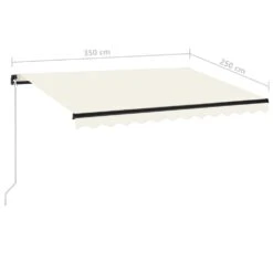 VIDAXL Auvent Manuel Rétractable Avec Led 350x250 Cm Crème -VIDAXL || SuperFish || Konstsmide Soldes Boutique 645a95a83eeb17.89462222