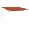 VIDAXL Auvent Manuel Rétractable Avec Led 450x350 Cm Orange Et Marron -VIDAXL || SuperFish || Konstsmide Soldes Boutique 645a95b0d41bd8.00662209